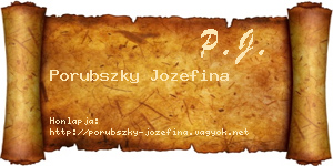 Porubszky Jozefina névjegykártya